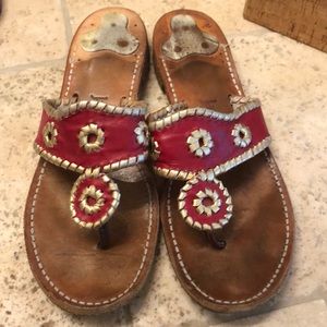 Jack Rogers red & gold